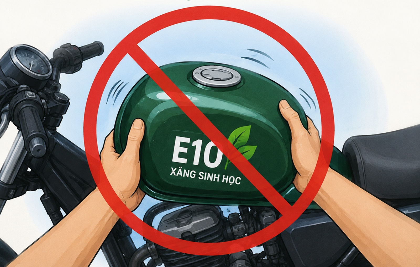 Xăng E10 không cần “lắc bình xăng” trước khi sử dụng