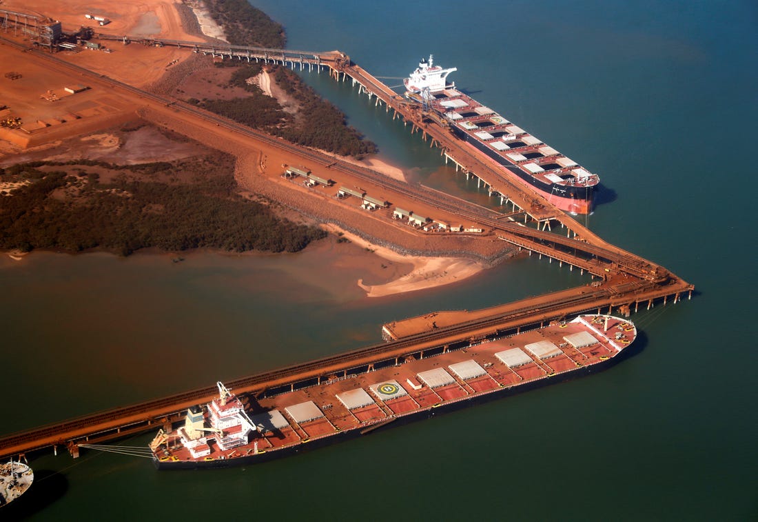 Giá quặng sắt tiếp tục tăng, lo ngại thiếu hụt nguồn cung từ Australia