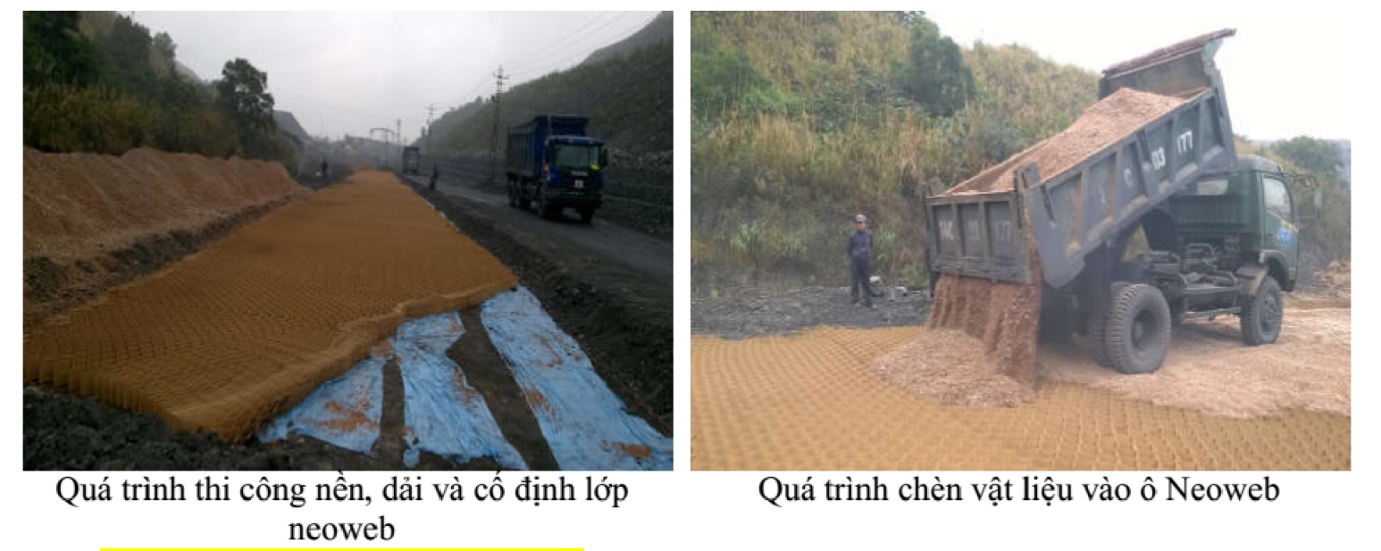 Nghiên cứu thử nghiệm công nghệ NeoWeb (Israel) trong làm đường ô tô chuyên dụng ngành mỏ tại các khu vực có nền đất yếu
