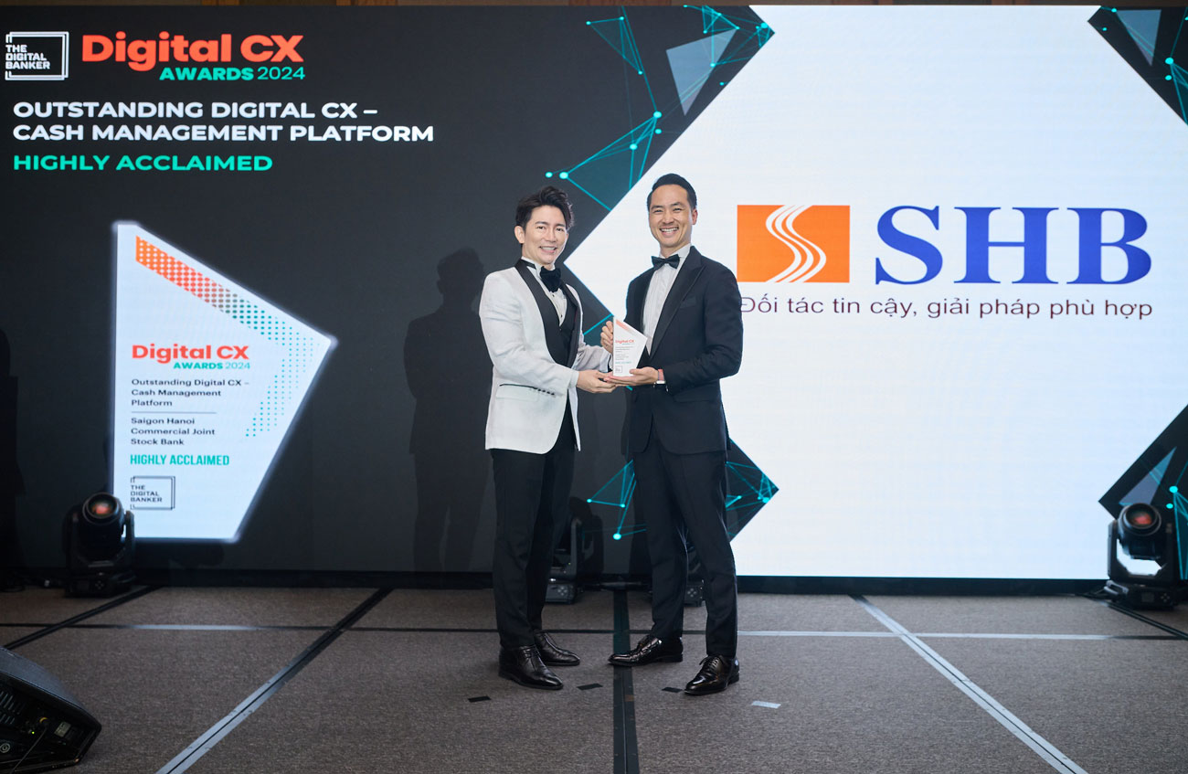 SHB là đại diện ngân hàng Việt Nam đầu tiên, duy nhất giành cú đúp giải thưởng tại DIGITAL CX AWARDS 2024