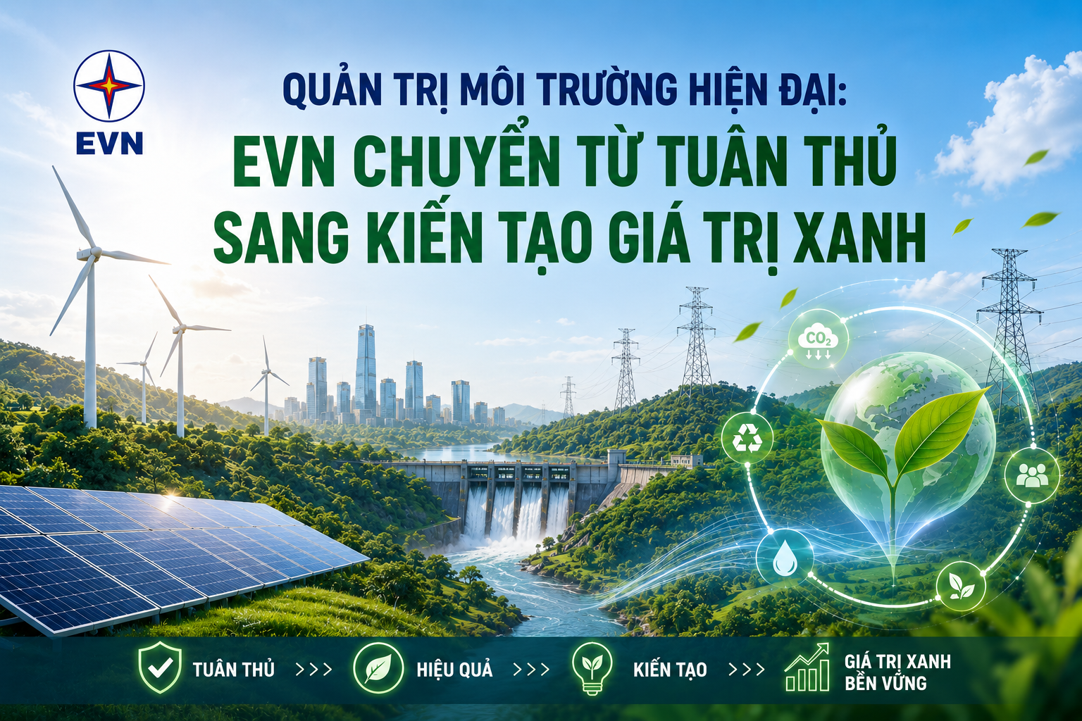 Quản trị môi trường hiện đại: EVN chuyển từ tuân thủ sang kiến tạo giá trị xanh