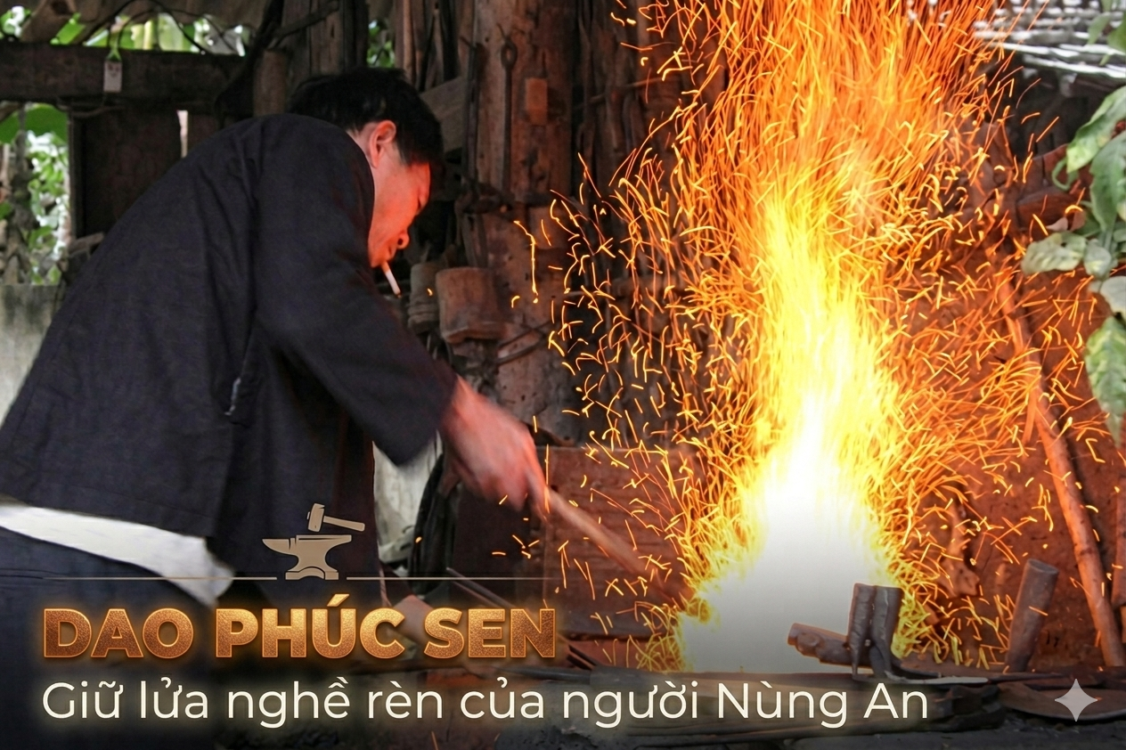(Emagazine) Dao Phúc Sen: Giữ lửa nghề rèn của người Nùng An