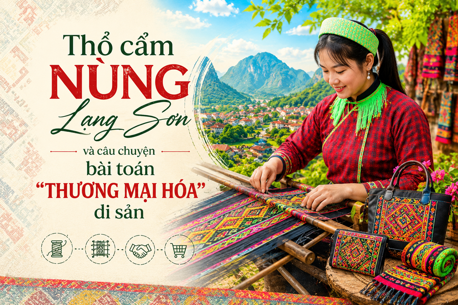 [Emagazine] Thổ cẩm Nùng Lạng Sơn và câu chuyện bài toán 