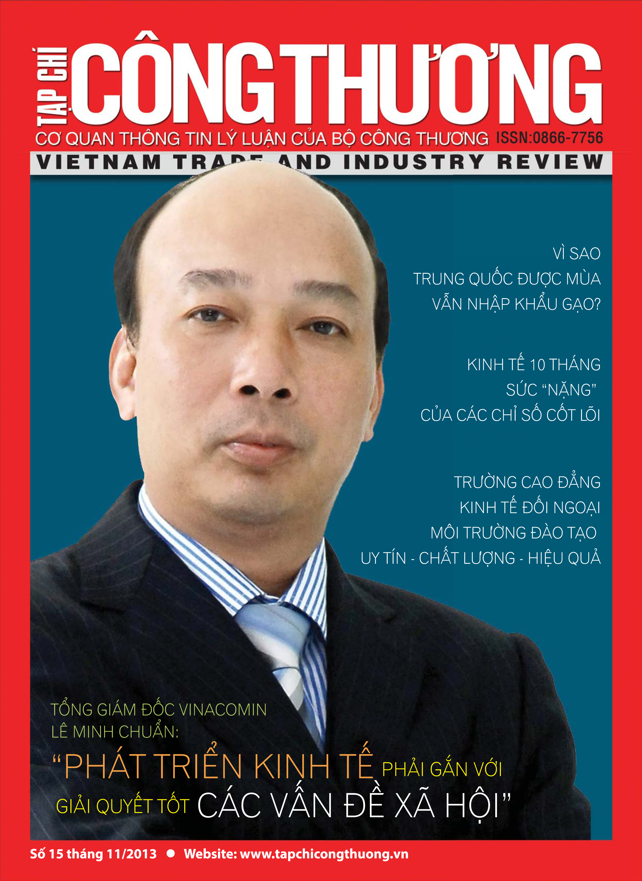 Tạp chí Công Thương số 15. Xuất bản tháng 11/2013