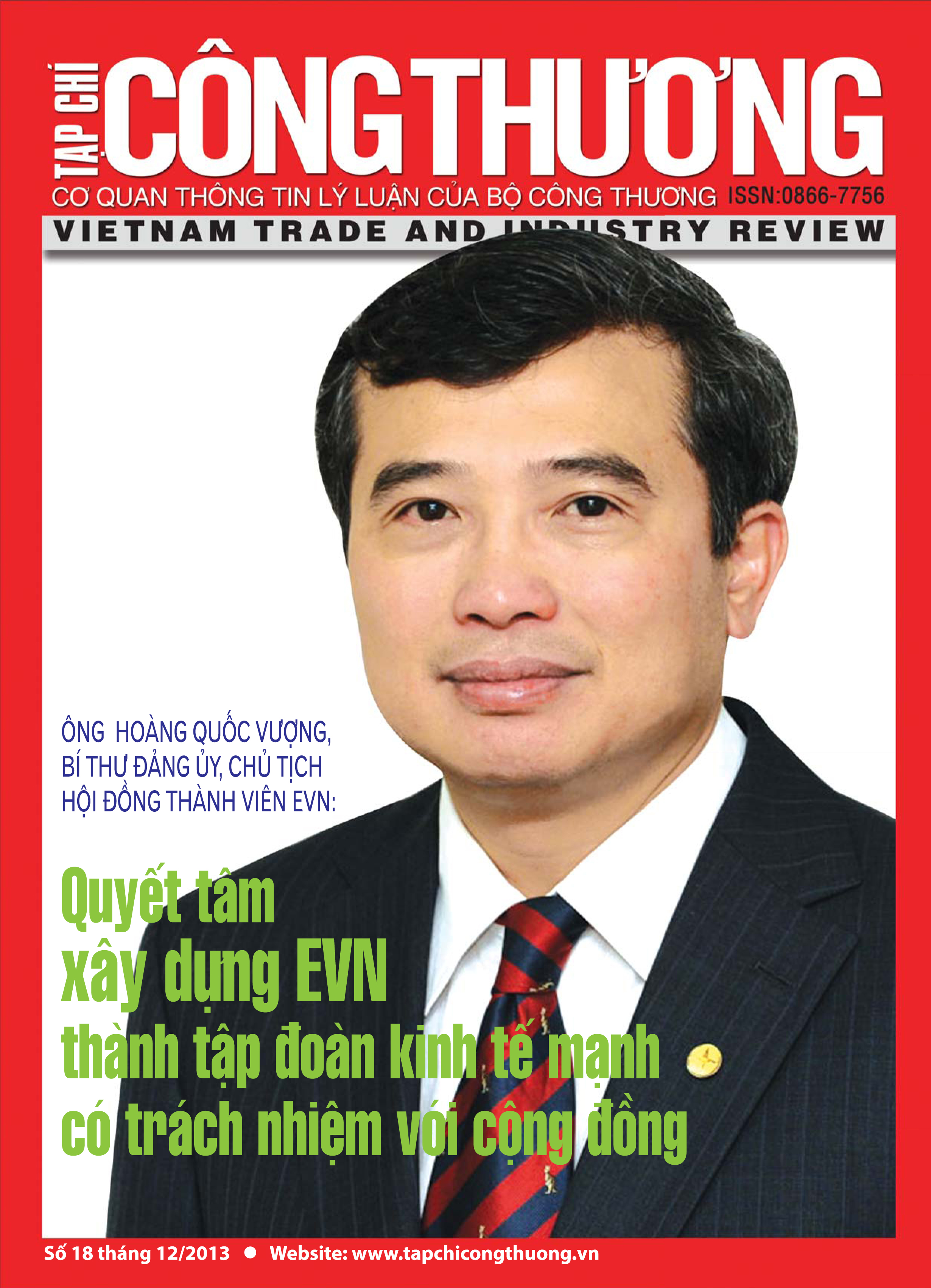 Tạp chí Công Thương số 18. Xuất bản tháng 12/2013