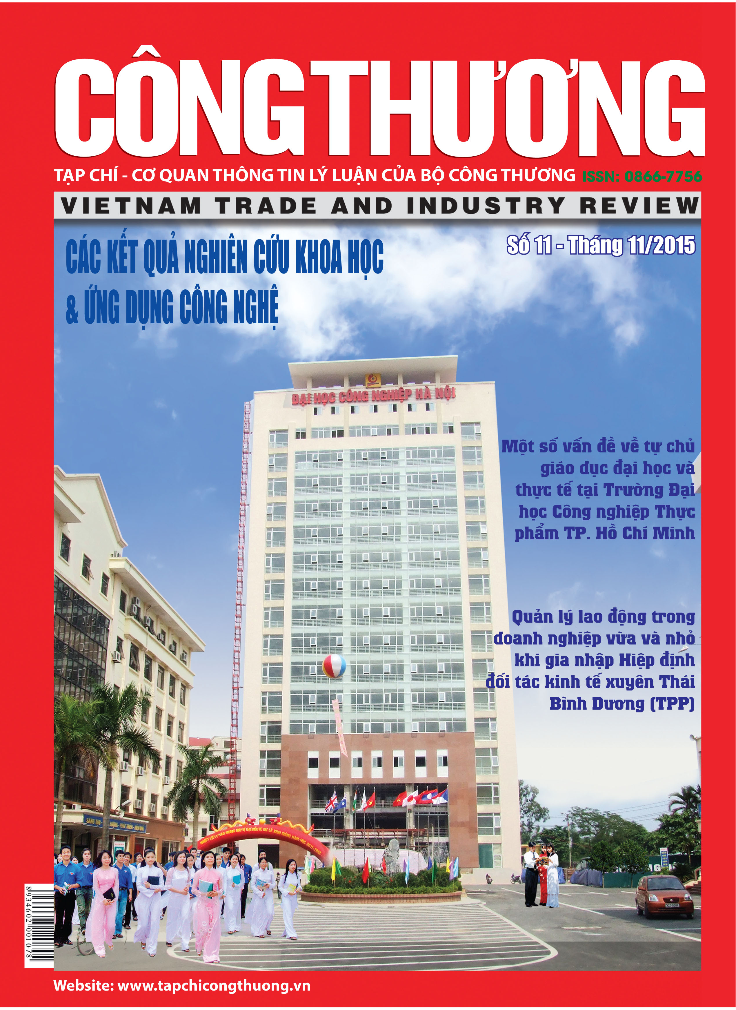 Các Kết quả nghiên cứu khoa học và ứng dụng công nghệ số 11, tháng 11/2015