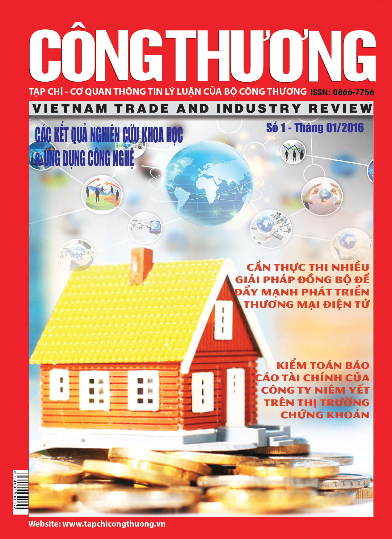 Tạp chí Công Thương - Kết quả NCKH số 1, tháng 1/2016