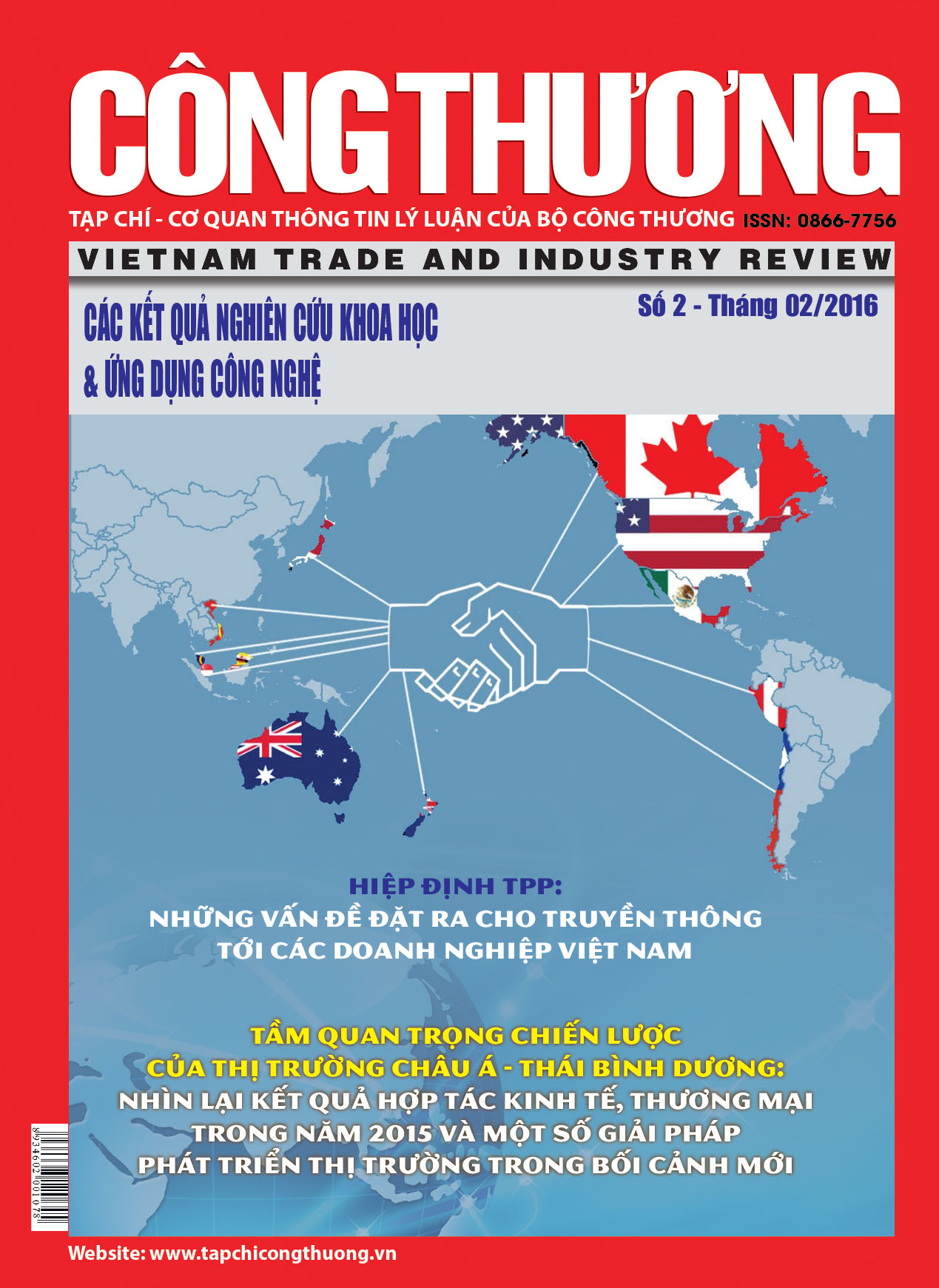 Tạp chí Công Thương - Kết quả NCKH số 2, tháng 2/2016