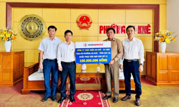 Thủy điện An Khê - Ka Nak: Ủng hộ hơn 500 triệu đồng hỗ trợ các địa bàn bị ảnh hưởng bão số 13 tại tỉnh Gia Lai