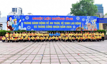 100 đoàn viên, người lao động May 10 tham gia diễu hành kỷ niệm Ngày Quốc tế Lao động 1/5