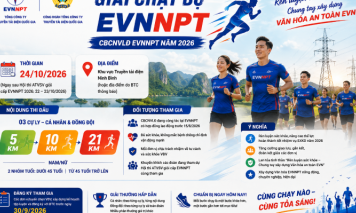 EVNNPT tổ chức Giải chạy bộ cán bộ, công nhân viên, lao động năm 2026