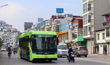 Thêm tuyến buýt điện E09 phục vụ nhu cầu đi lại người dân Thủ đô