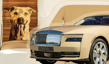 Chiếc Rolls-Royce Spectre Bailey mới được thiết kế riêng dành tặng cho một chú chó