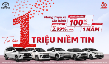 Toyota Việt Nam công bố doanh số tháng 7/2025 và tung loạt ưu đãi hấp dẫn kỷ niệm cột mốc 1 triệu xe