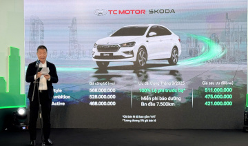 Giá lăn bánh Skoda Slavia 2025 3 phiên bản vừa ra mắt