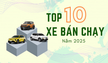 Top 10 ô tô bán chạy nhất Việt Nam năm 2025: VinFast áp đảo, xe điện lần đầu chiếm vị trí dẫn đầu