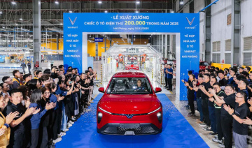 Nhà máy VinFast tại Hải Phòng xuất xưởng chiếc ô tô điện thứ 200.000 chỉ trong năm 2025