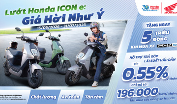 Honda Việt Nam ưu đãi 5 triệu đồng cho xe máy điện ICON e:, hỗ trợ trả góp lãi suất thấp