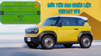 “Sốc” với thông số tiêu thụ điện năng của VinFast VF3