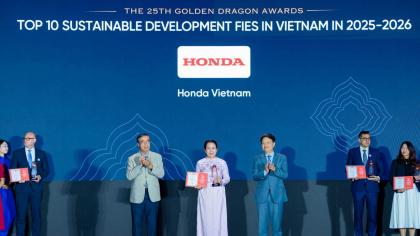 Honda nhận giải thưởng Rồng Vàng năm 2026 tại Việt Nam