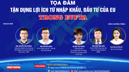 [TRỰC TUYẾN] Tận dụng lợi ích từ nhập khẩu, đầu tư của EU trong EVFTA