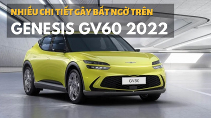 Genesis GV60 2022 lộ diện - Cần số pha lê đẹp mê hồn