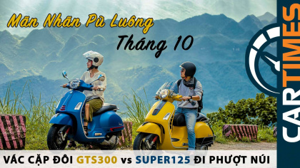 Theo chân Vespa GTS 300 và Vespa Super 125 tận hưởng vẻ đẹp Pù Luông mùa lúa chín