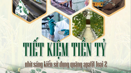 Tiết tiệm tiền tỷ nhờ sáng kiến sử dụng quặng apatit loại 2 để sản xuất supe lân