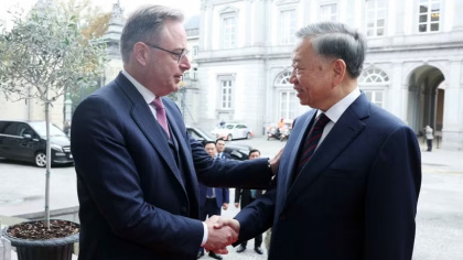 Thủ tướng Vương quốc Bỉ Bart De Wever chủ trì Lễ đón Tổng Bí thư, Chủ tịch nước Tô Lâm