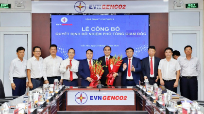 Tổng công ty Phát điện 2 công bố các quyết định về công tác cán bộ