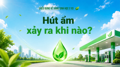 [Hiểu đúng về xăng E10] Hút ẩm xảy ra khi nào?