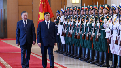 Tổng Bí thư, Chủ tịch nước Tô Lâm chủ trì Lễ đón chính thức Nhà vua Vương quốc Thái Lan và Hoàng hậu