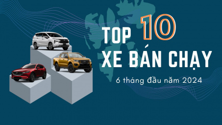 10 xe bán chạy nhất 6 tháng đầu năm 2024