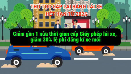 Giảm gần 1 nửa thời gian cấp Giấy phép lái xe, giảm 30% lệ phí đăng kí xe mới