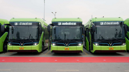 Liên Ninh chuyển đổi 100% sang xe buýt điện VinFast