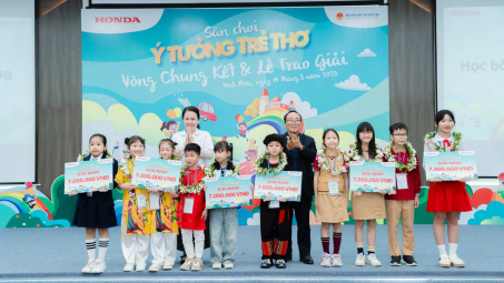 Honda Việt Nam vinh danh 30 ý tưởng xuất sắc tại Lễ trao giải sân chơi Ý tưởng trẻ thơ