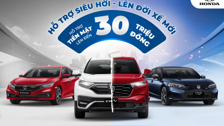 Honda Việt Nam ưu đãi tối đa 30 triệu đồng cho chủ xe muốn lên đời xe mới
