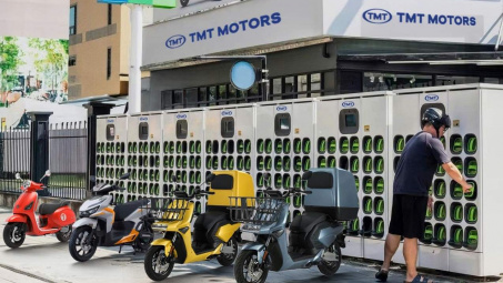 TMT Motors phát triển trạm sạc cho phép đổi pin xe điện?