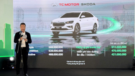 Giá lăn bánh Skoda Slavia 2025 3 phiên bản vừa ra mắt