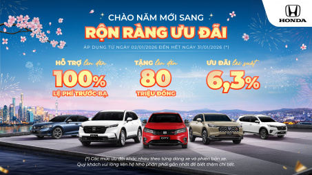 Honda Việt Nam tung ưu đãi đầu năm 2026, cao nhất tới 100 triệu đồng