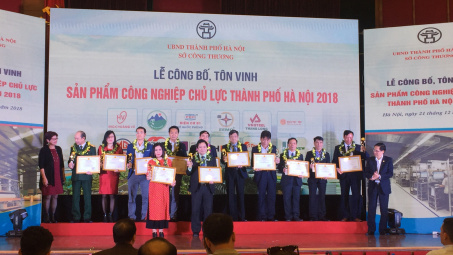 Công bố, tôn vinh sản phẩm công nghiệp chủ lực TP Hà Nội năm 2018