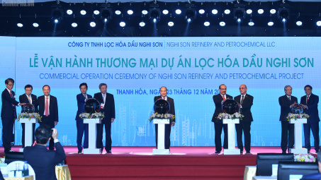 Nhà máy lọc hóa dầu Nghi Sơn chính thức vận hành thương mại