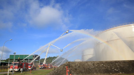 Thao diễn phòng cháy chữa cháy tại Nhà máy Lọc dầu Dung Quất diễn ra thế nào?