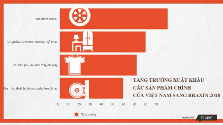 Xuất nhập khẩu Việt Nam - Braxin đang trên đà phục hồi