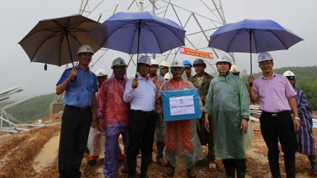 EVNNPT ghi nhận các nhà thầu xây lắp đảm bảo tiến độ thi công các dự án đường dây 500kV mạch 3