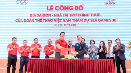 Bia Saigon đồng hành cùng Đoàn thể thao Việt Nam tham dự Sea Games 30