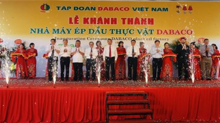 Dabaco khánh thành nhà máy ép dầu thực vật 45 triệu lít/năm