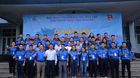 Trường Đại học Điện lực: Rộn ràng Lễ xuất quân chiến dịch mùa hè xanh 2019