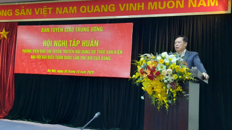 Tập huấn phóng viên báo chí tuyên truyền nội dung dự thảo văn kiện Đại hội XIII của Đảng