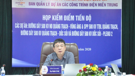 Tổng giám đốc EVNNPT họp kiểm điểm tiến độ đường dây 500kV mạch 3